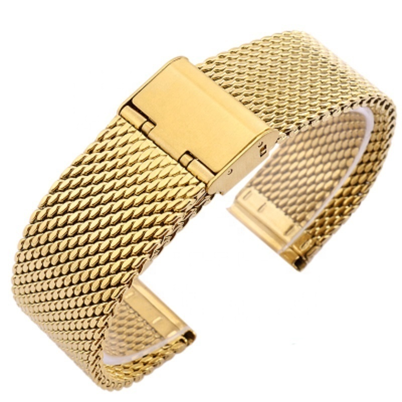 Fashion 18mm 20mm 22mm 24mm Quick Release 1.0 Milanese Bracelet Stainless Steel Watch Band Woven Mesh Watch Strap