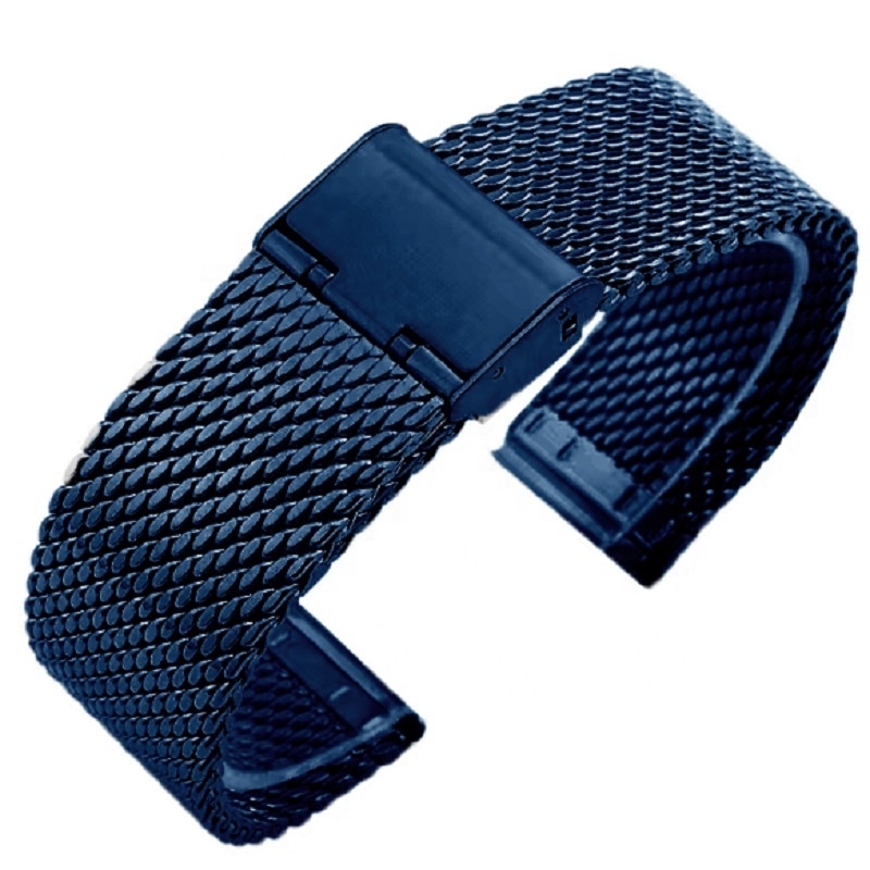 Fashion 18mm 20mm 22mm 24mm Quick Release 1.0 Milanese Bracelet Stainless Steel Watch Band Woven Mesh Watch Strap