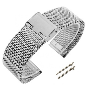 Fashion 18mm 20mm 22mm 24mm Quick Release 1.0 Milanese Bracelet Stainless Steel Watch Band Woven Mesh Watch Strap