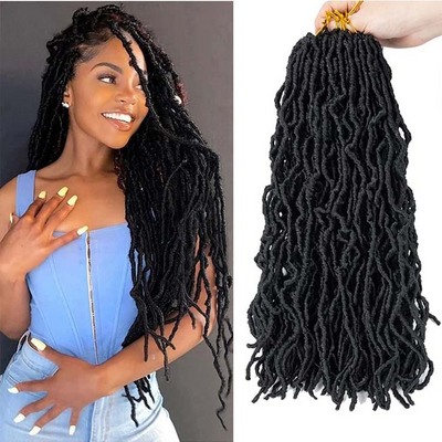 Wholesale Afro Synthetic Soft Locs 36 Inch Faux Locs Crochet Hair Distressed Crochet Nu Faux Locs