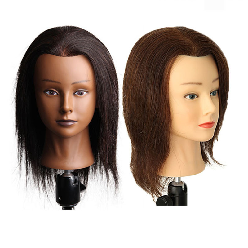 Wholesale Practice Mannequin Head Dummy Doll Head Human Hair Training Mannequin Head