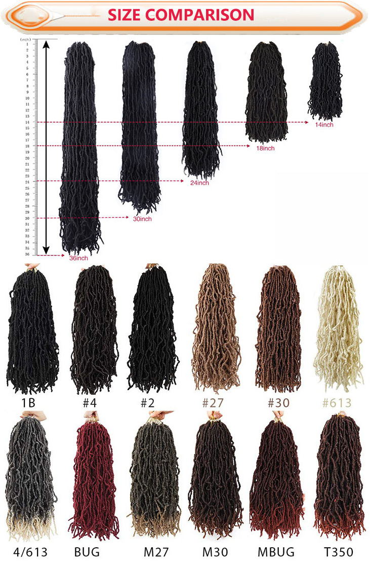 Nu Gypsy Locs 18 Inch Jumbo Ombre Faux Locs Crochet Hair Goddess Locs Wavy Crochet Hair Extensions