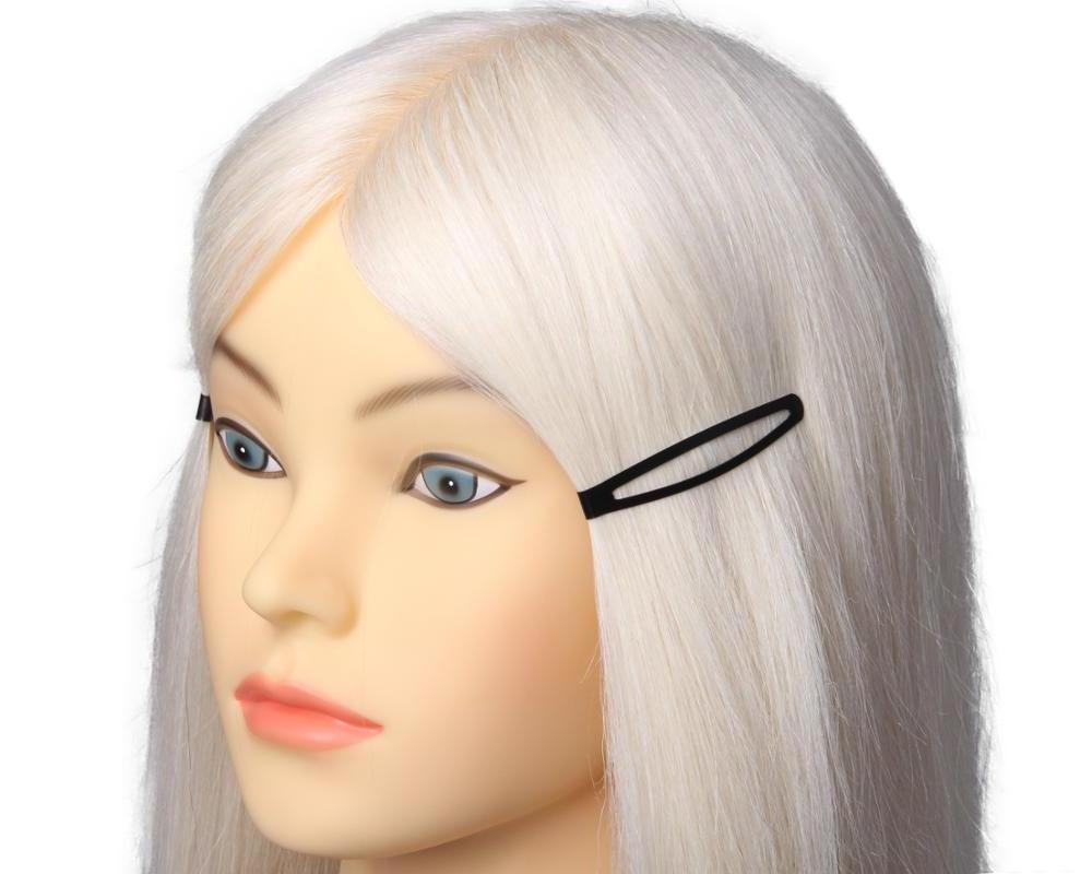 White color short goat hair mannequin head makeup training for sale