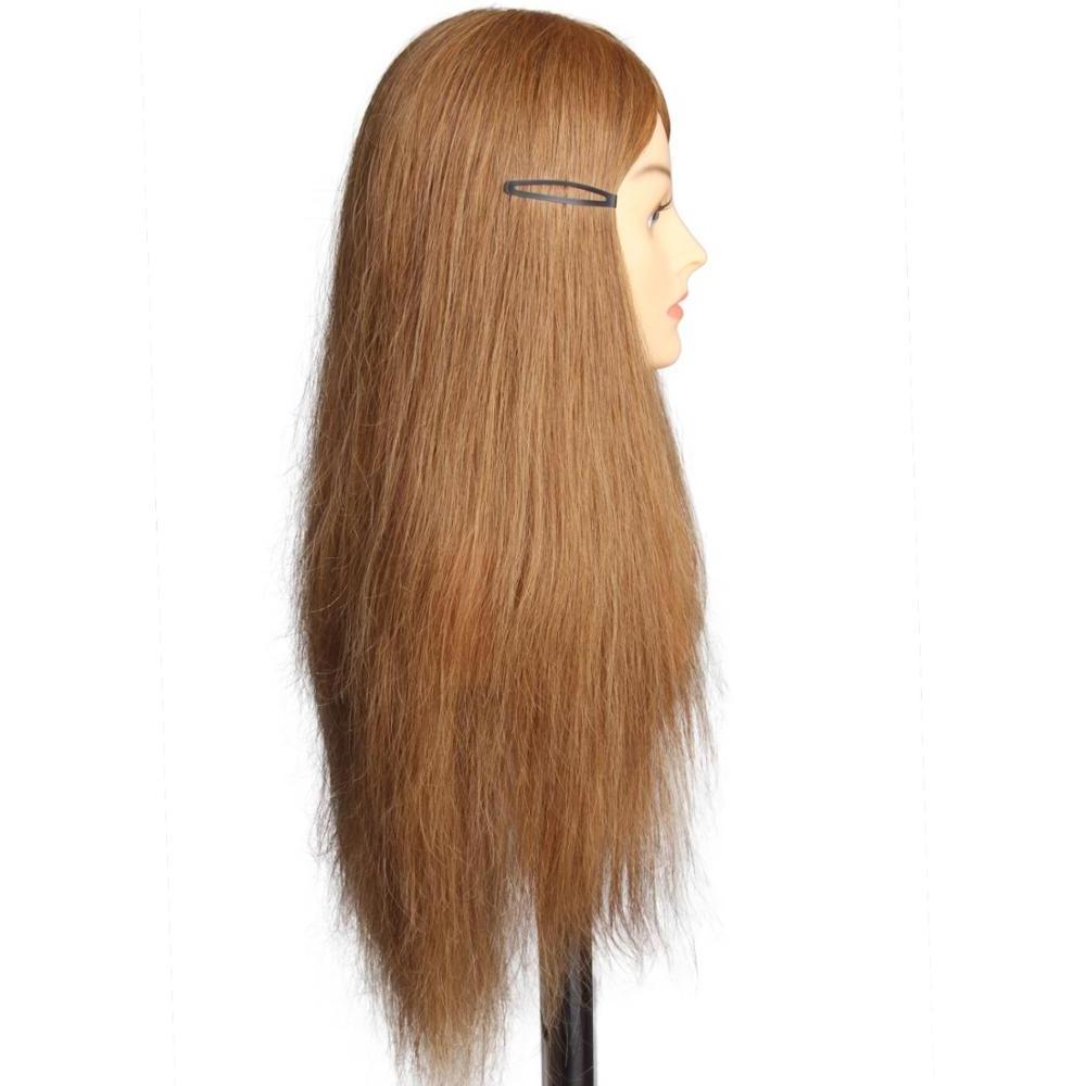 100% human hair realistic female gold maniquines mannequin head with shoulder