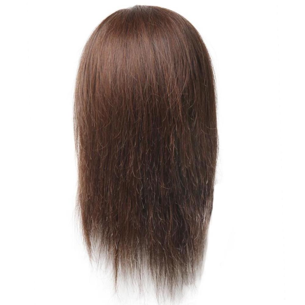 100% Real Human Hair Salon Training Head Hairdressing Styling Mannequin Doll