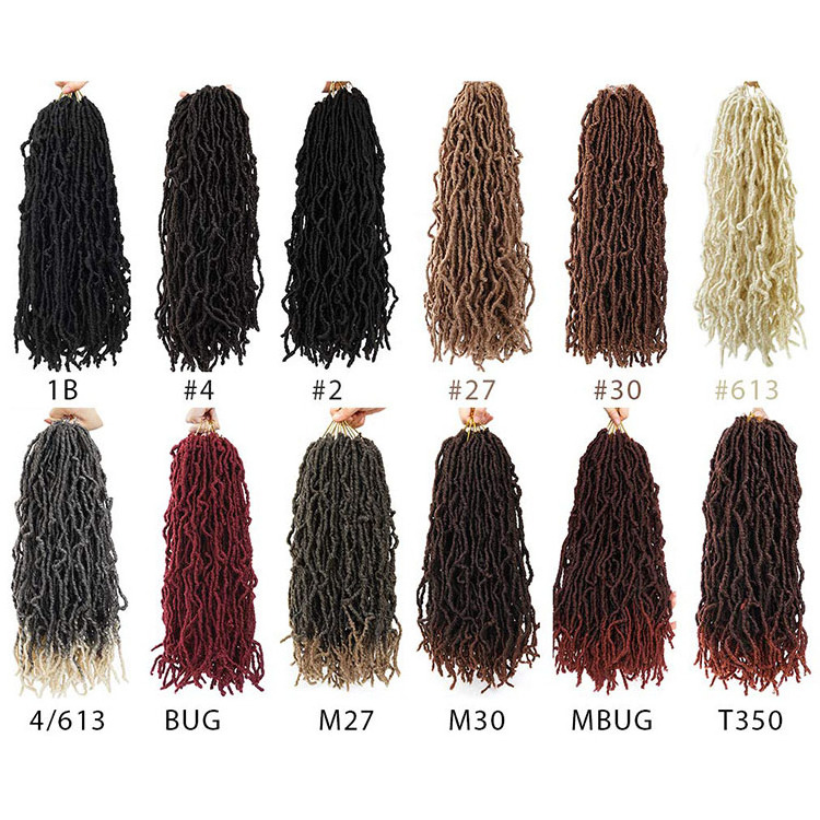 Wholesale Afro Synthetic Soft Locs 36 Inch Faux Locs Crochet Hair Distressed Crochet Nu Faux Locs