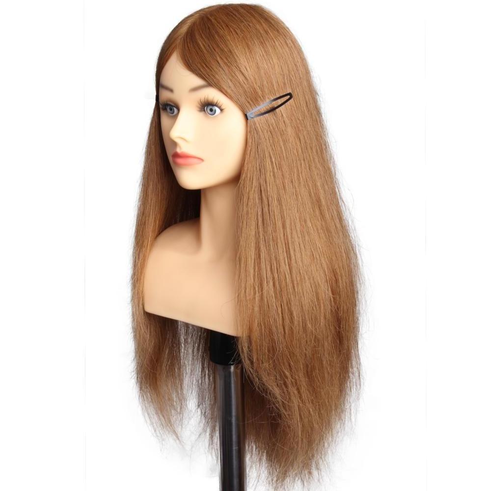 100% human hair realistic female gold maniquines mannequin head with shoulder