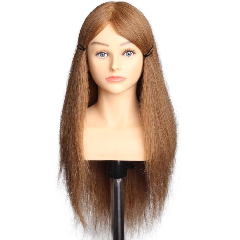 100% human hair realistic female gold maniquines mannequin head with shoulder