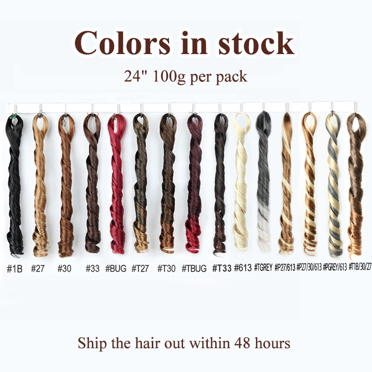 Best selling spiral french curl wave style curly wavy afro kinky extensions synthetic braids for african hair attachments