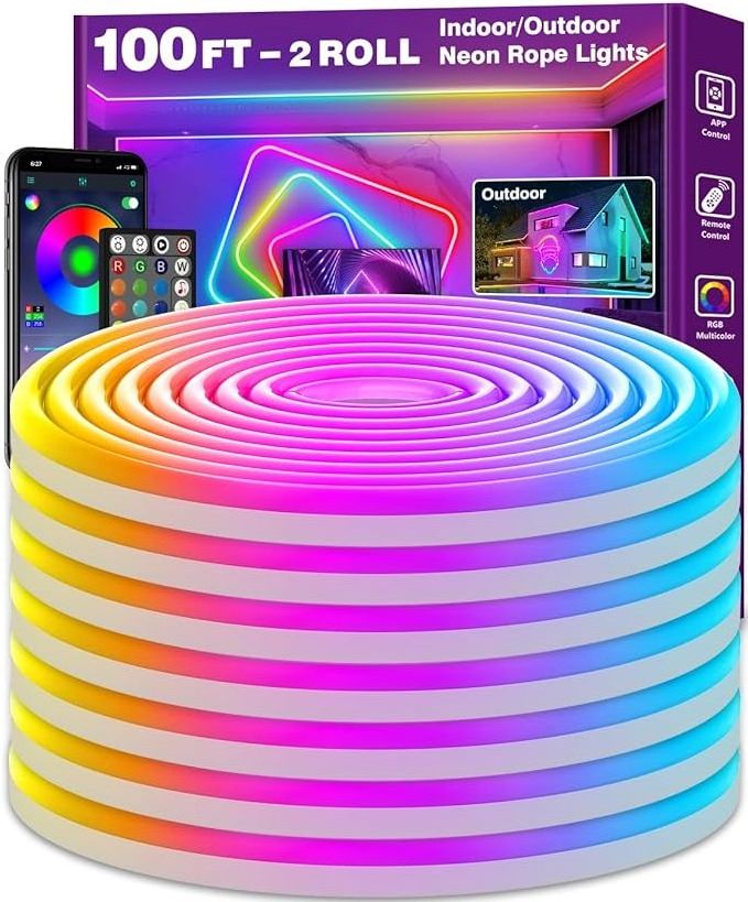 Manufacturer Wholesale IP65 Waterproof Rgbic smart Neon Led Strip Flexible Soft Strip for Bedroom