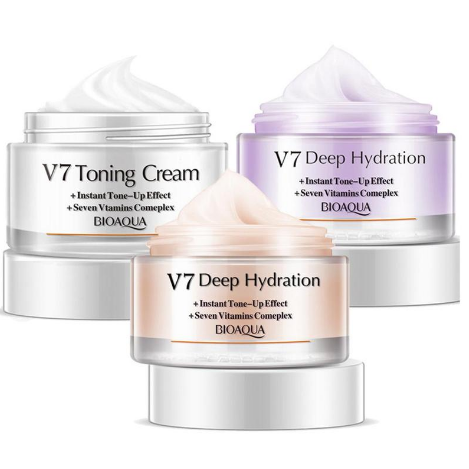 V7 Deep Hydration Cream Vitamins Whitening Cream Effective Repair Rough Skin Smooth Face Care Moisturizing Day Cream