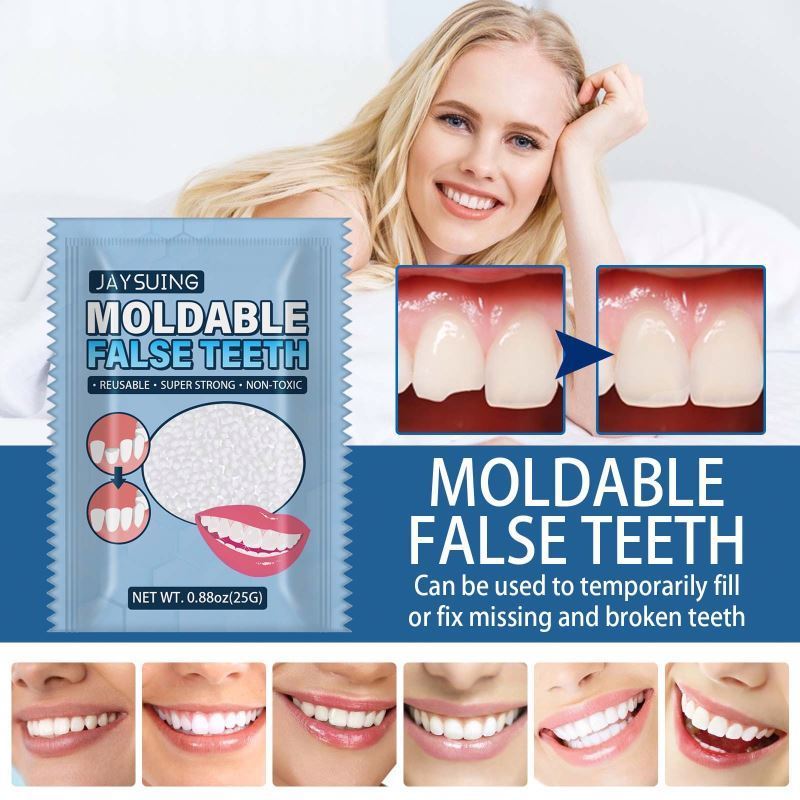 JAYSUING Temporary Teeth Treatment Non toxic Reusable Moldable False Teeth Solid Glue