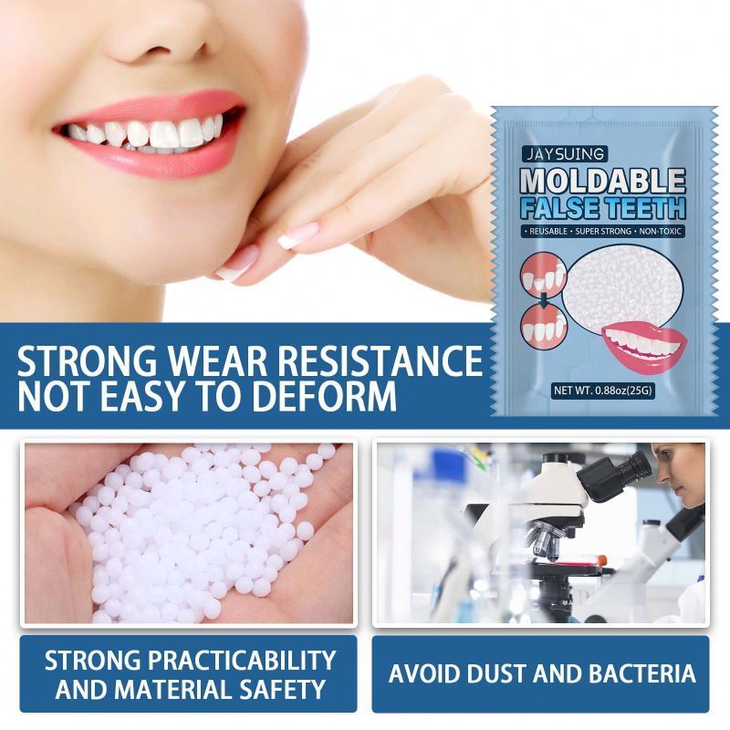 JAYSUING Temporary Teeth Treatment Non toxic Reusable Moldable False Teeth Solid Glue