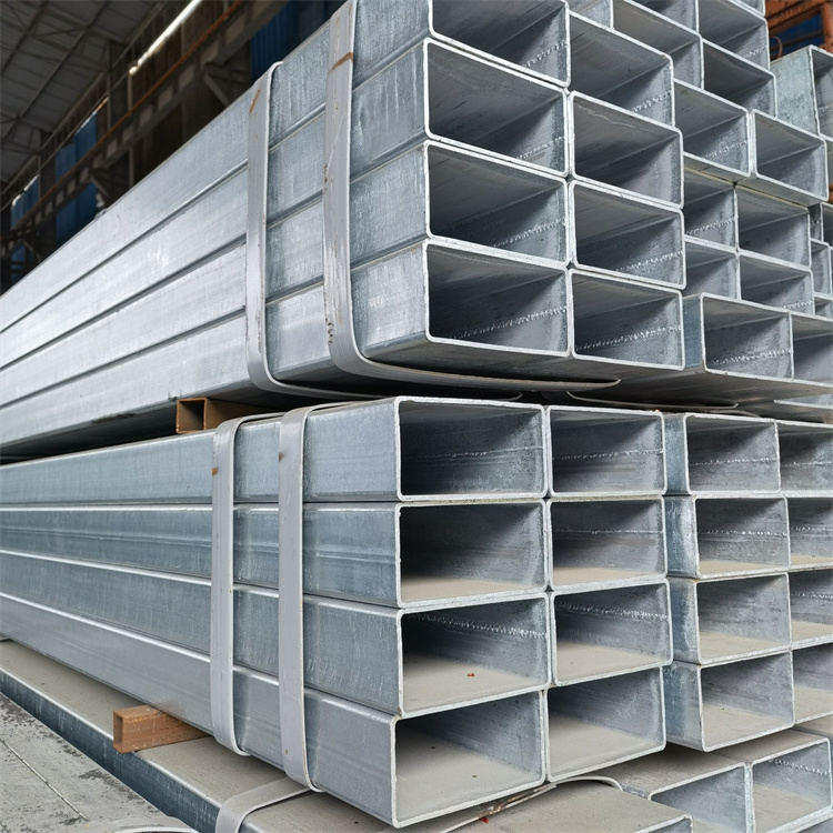 Steel Gi Square Iron Pipe and Tube 80*160*3-10 Galvanized Zinc Coated Free Cutting Rectangular Pipe Hot Rolled GB Structure Pipe