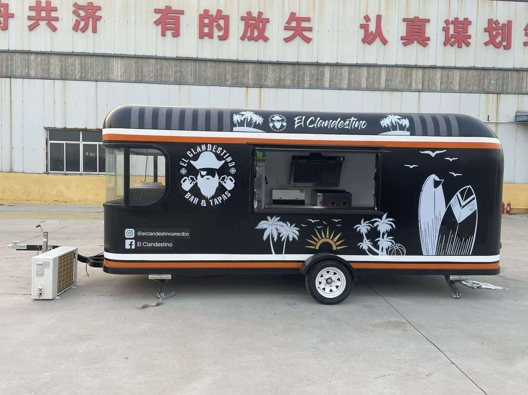 Street Mobile Fast Food Truck Food Trailer Coffee Van Beer Bar Electric Food Truck