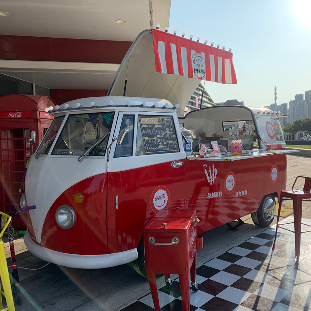 Mobile coffee shop with attractive appearance and customized logo