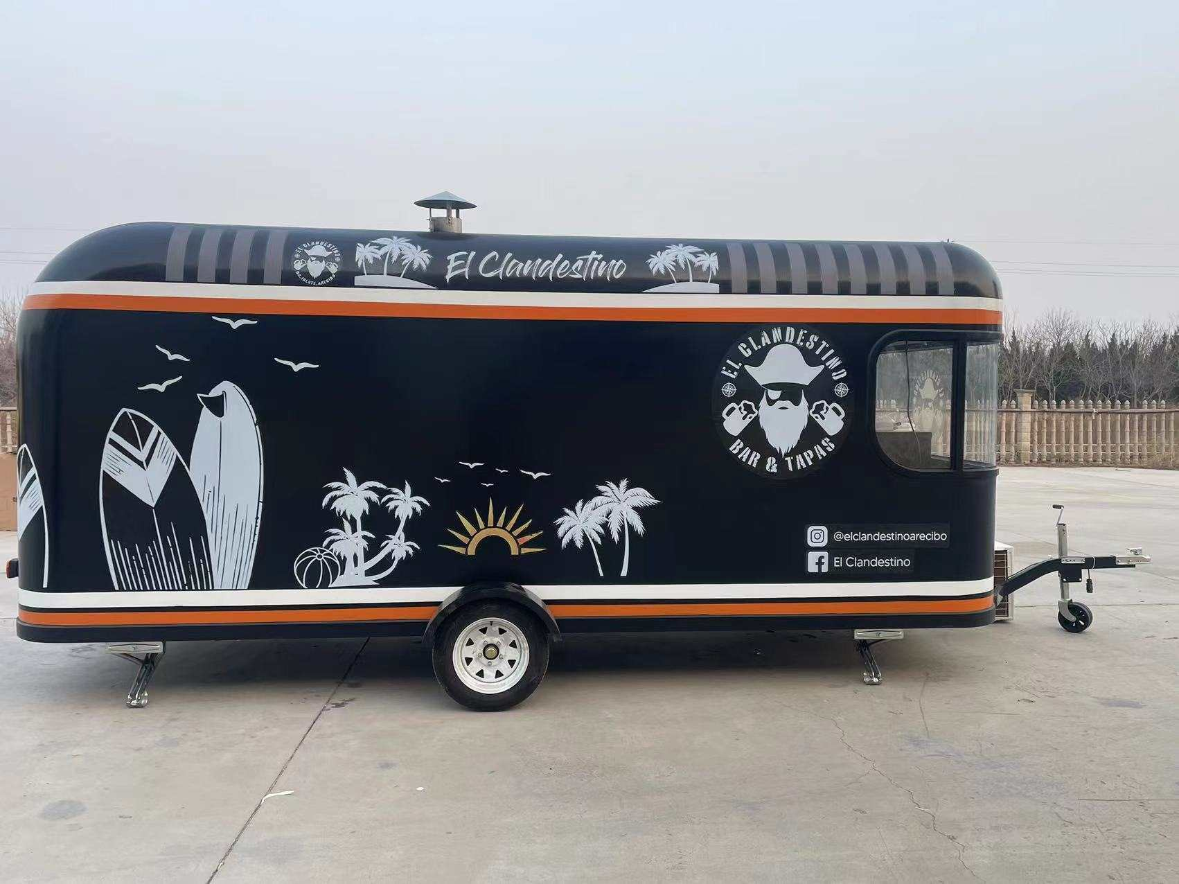 Street Mobile Fast Food Truck Food Trailer Coffee Van Beer Bar Electric Food Truck