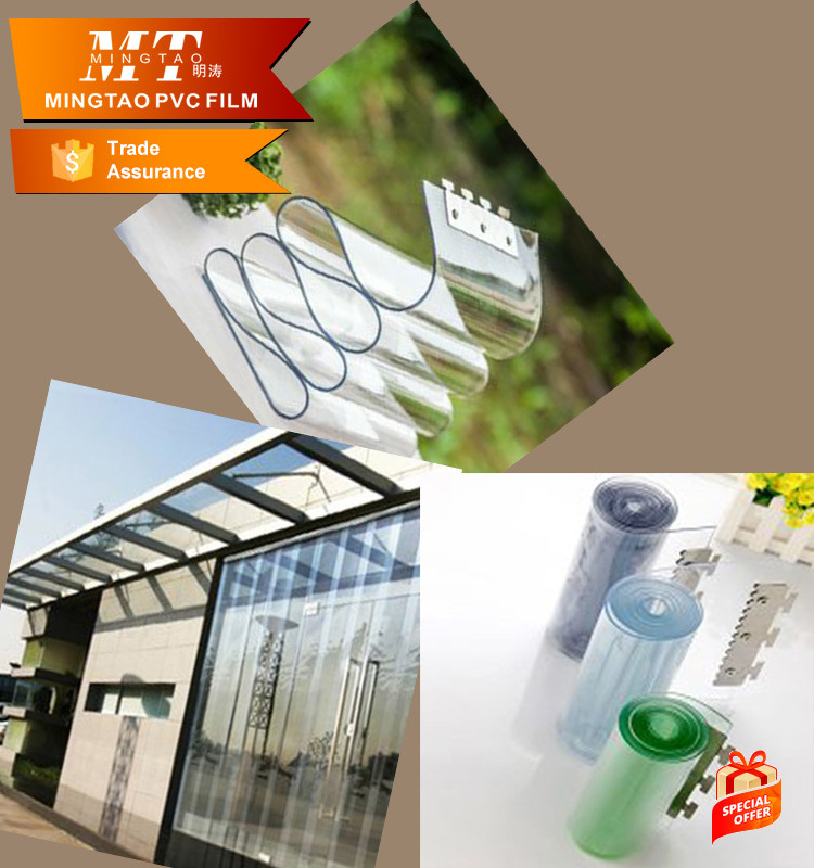 Anti static Super clear PVC sheet smooth plastic door pvc strip curtain