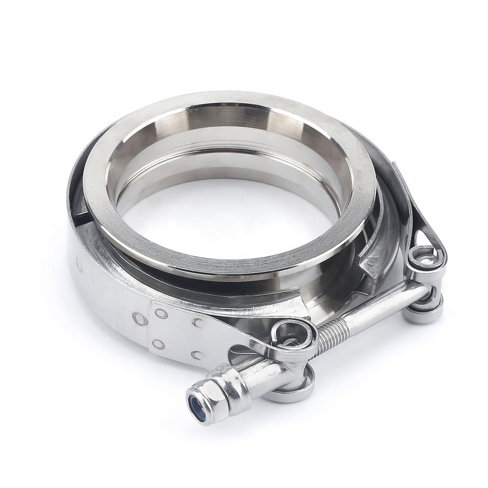 Performance 2.5 Inch Car Exhaust V Band Clamp Flange Kit Stainless Steel Quick Release Clamp