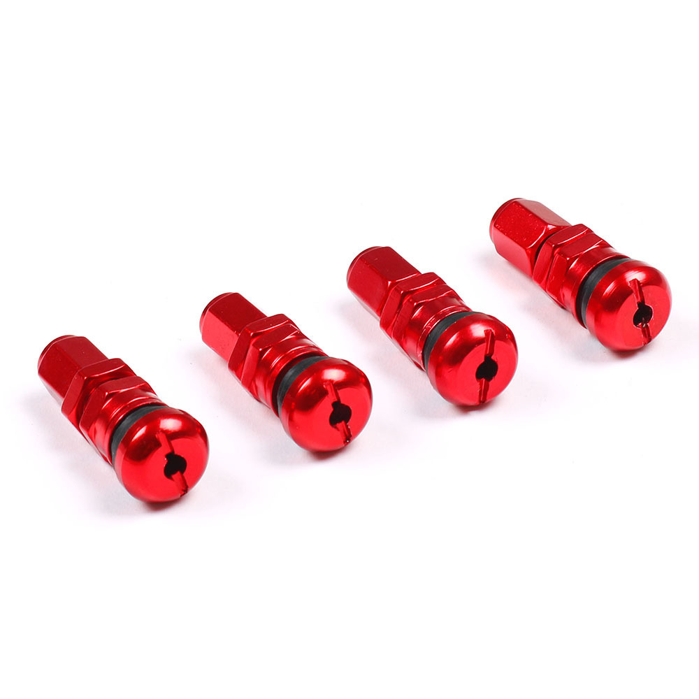 4pcs / set Universal Motorcycle Car Wheel Tubeless Tire Valve Air Caps for Tire Valve Stem Aluminum Metal Air Valve Stem