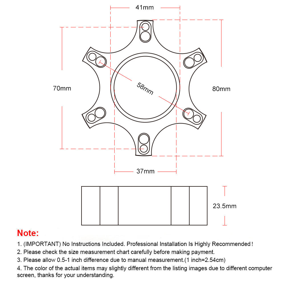 70mm Steering Wheel Adapter Plate For Thrustmaster T300RS Ferrari 599 P310/R383 14 inch Steering Wheel Accessories