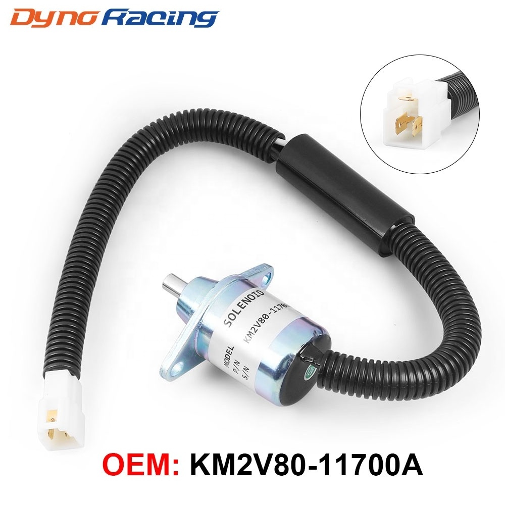 KM2V80-11700A 12V Fuel Shut off Solenoid Valve For Diesel Engine Generator Oil Stop Solenoid Valve