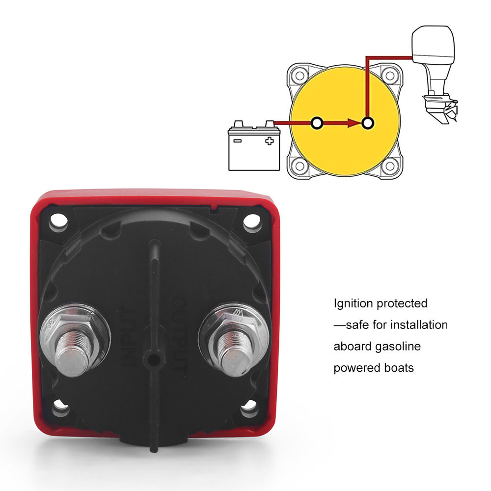 Car Auto RV Marine Boat 12V-48V 100A-300A Single Circuit Battery Selector Isolator Disconnect Rotary Switch Cut