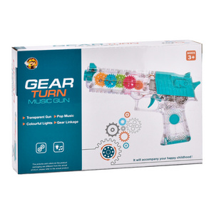 Electric Transparent Guns Gear Toy With Sound And Led Light Effects Pistol Outdoor Games For Kids Interactive Toys