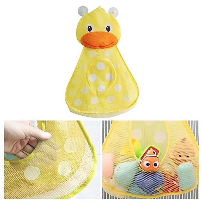 Bathroom Children Kids Cute Duck Frog Bathtub Hanging Organizer Basket Mold Resistant Mesh Net Baby Bath Toy Storage Bag For Tub