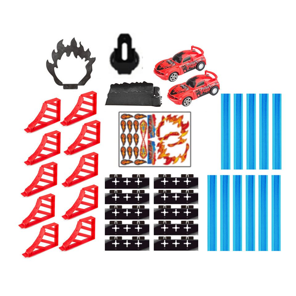 Manufacturer Wholesale Plastic Slot Vehicles Equipment Kits Fast Spinning Racing Train Wheels Track Car Toy