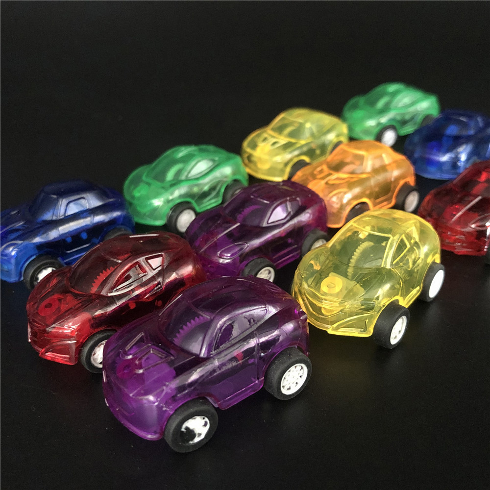 2020 children kid boy gift transparent plastic model mini manufacturer beetl toy pull back sprint car from China