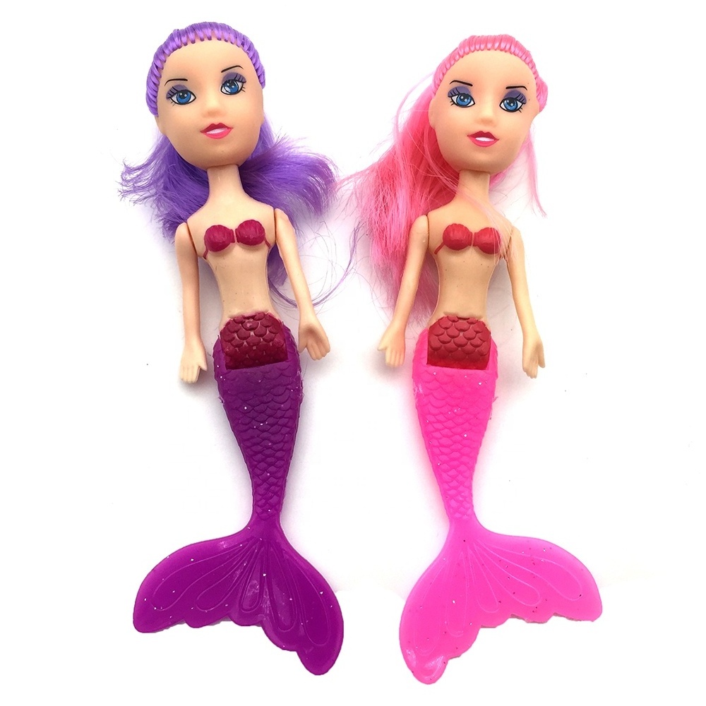 Shantou chenghai toy factory mini fashion mermaid plastic dolls for kids