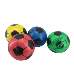 Customize logo cheap promotional beach football toy rubber 9 inch inflatable pvc soccer ball