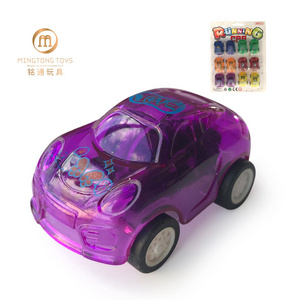 2020 children kid boy gift transparent plastic model mini manufacturer beetl toy pull back sprint car from China