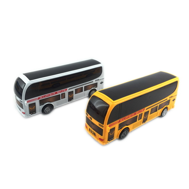 Pull Back Small Plastic Toy Led Light bus Car Model With Music