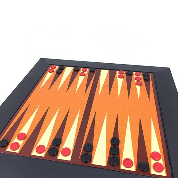 High quality custom family children travel classic chess toy board backgammon game set