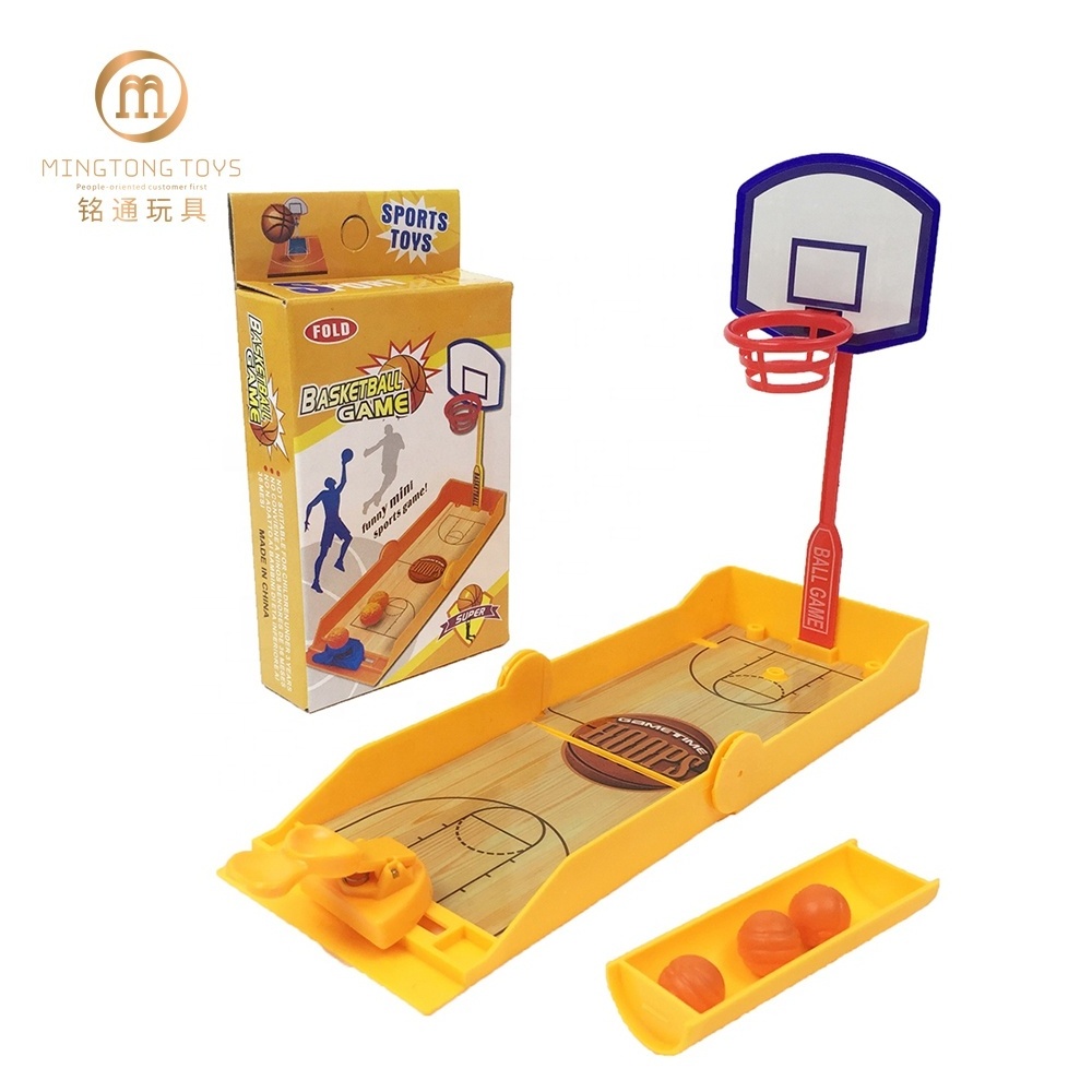 Foldable Funny Plastic Table Play Educational finger  Mini Basketball Game Toy For Kids