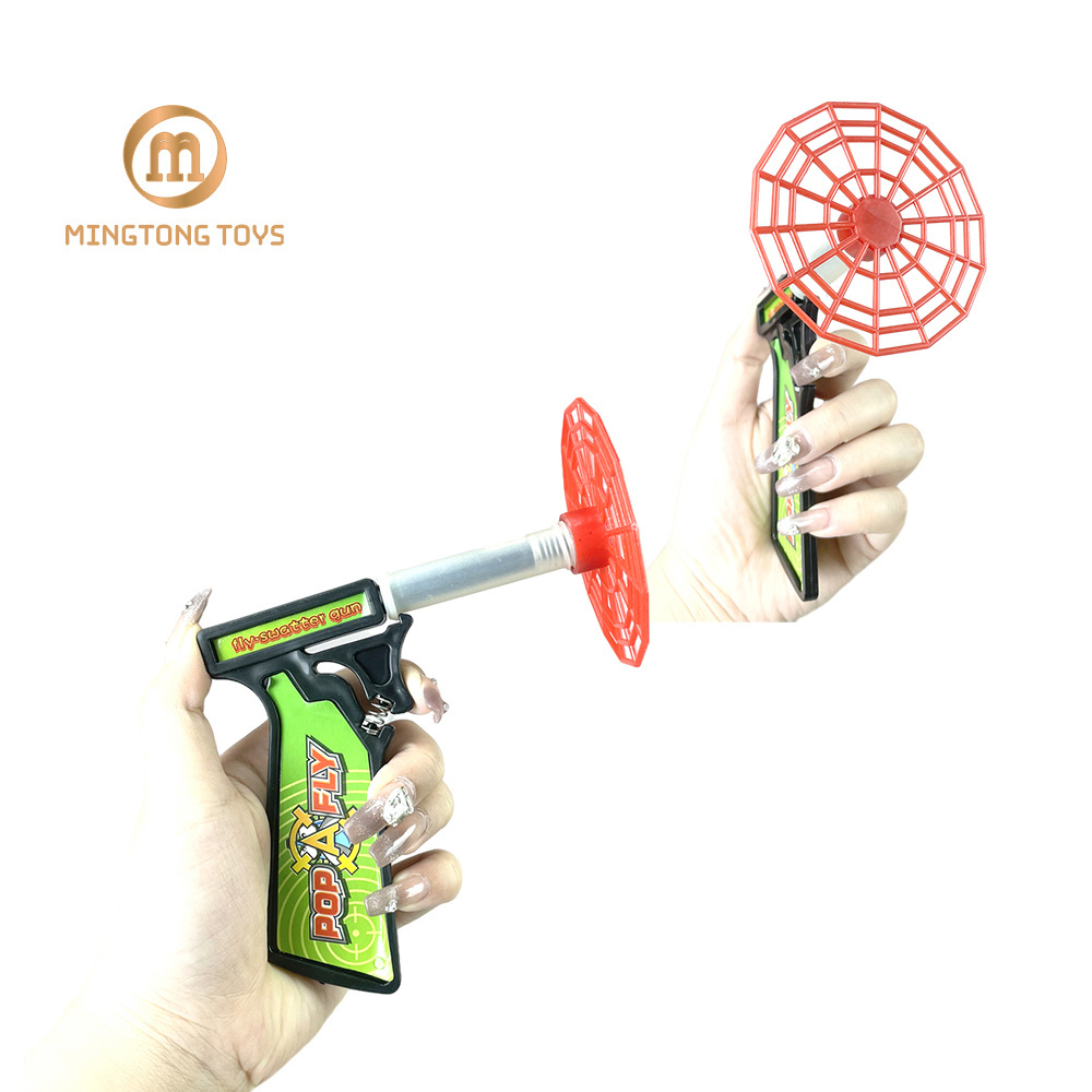 Kids Favor Funny Outdoor Interactive Plastic Launcher Toys Shooting Game Fly Swatter Gun For Boys