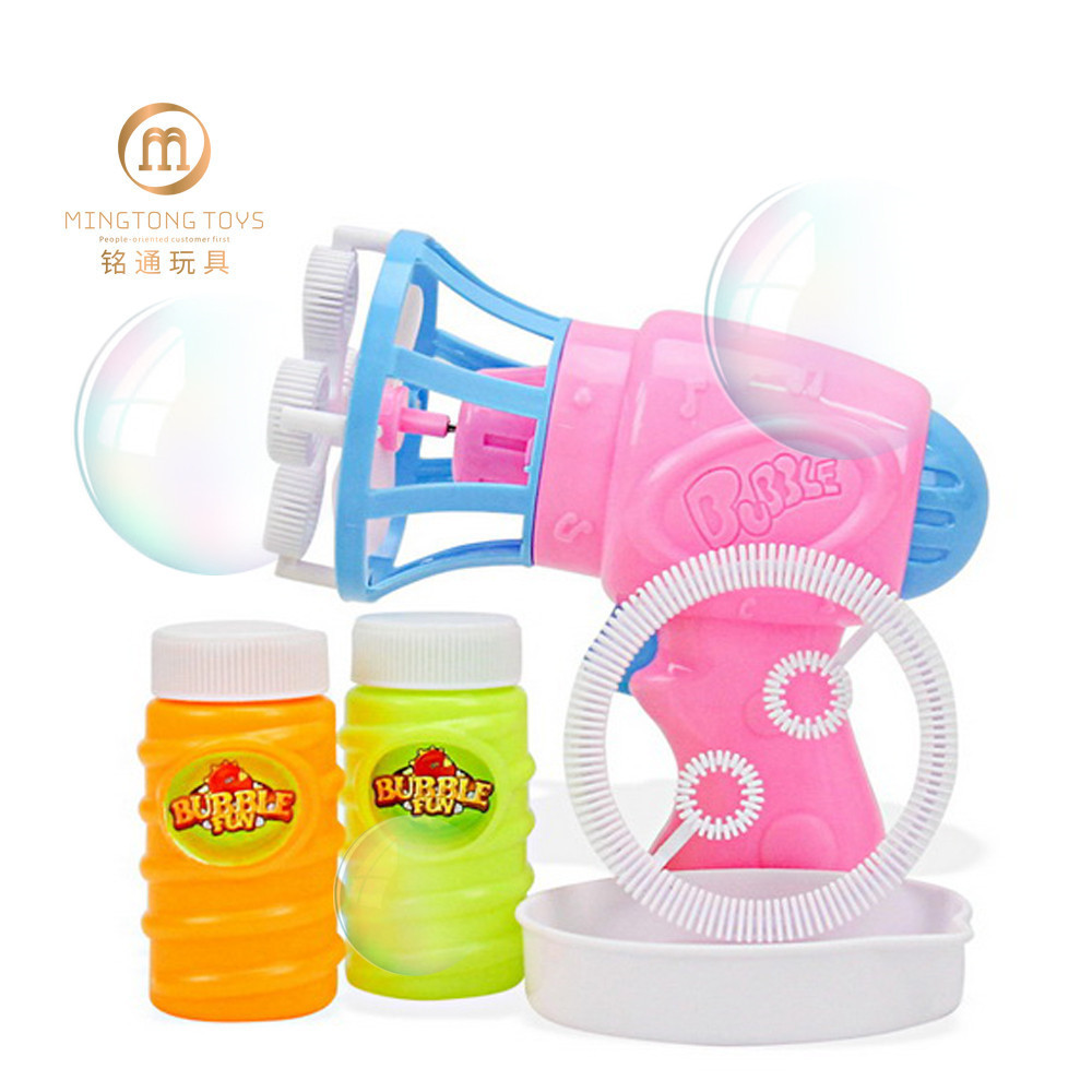 Education China purple pink blue different color for you choose need battery no music set blower bubble toys gun from Guangdong