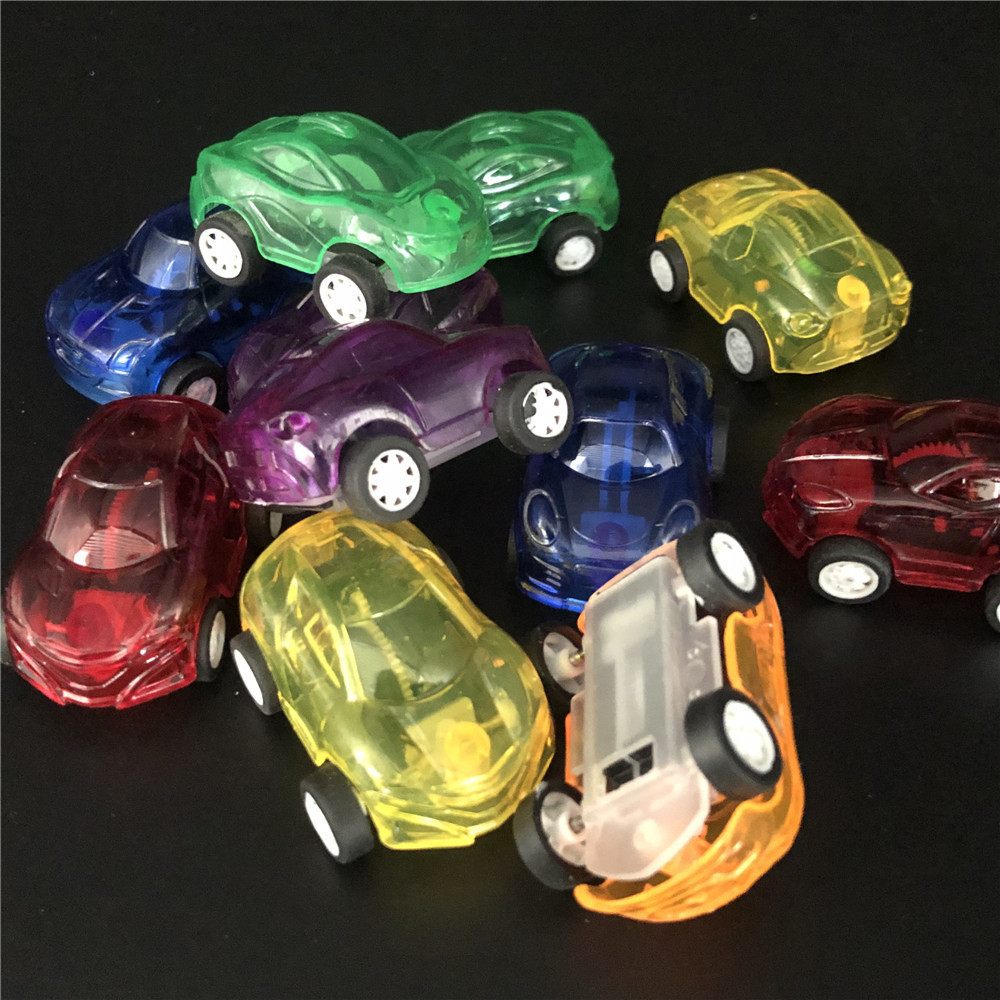 2020 children kid boy gift transparent plastic model mini manufacturer beetl toy pull back sprint car from China