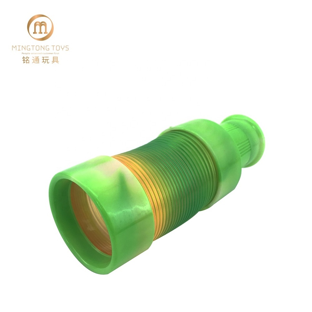 Student children playing rainbow gifts magic stretch expansion spring hanging monocular kids toy binoculars small toy telescope