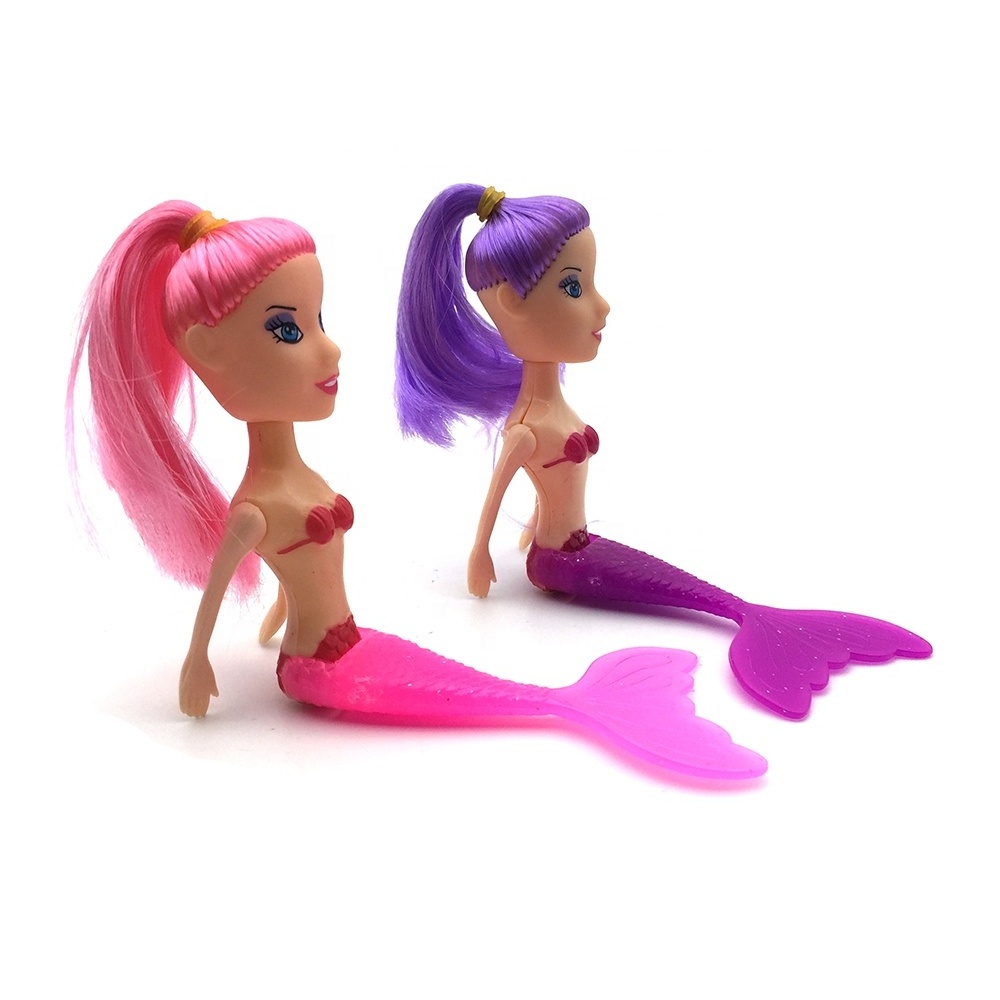 Shantou chenghai toy factory mini fashion mermaid plastic dolls for kids