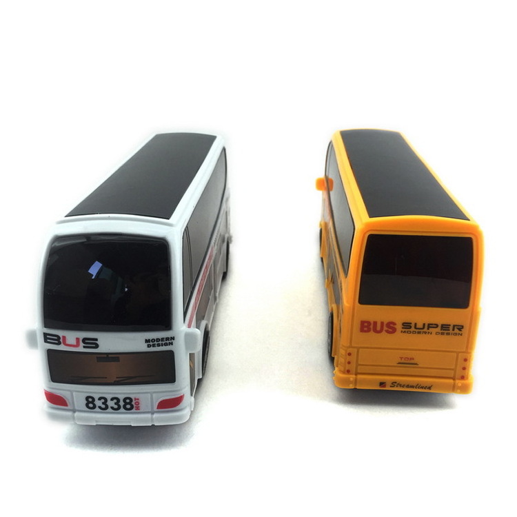 Pull Back Small Plastic Toy Led Light bus Car Model With Music