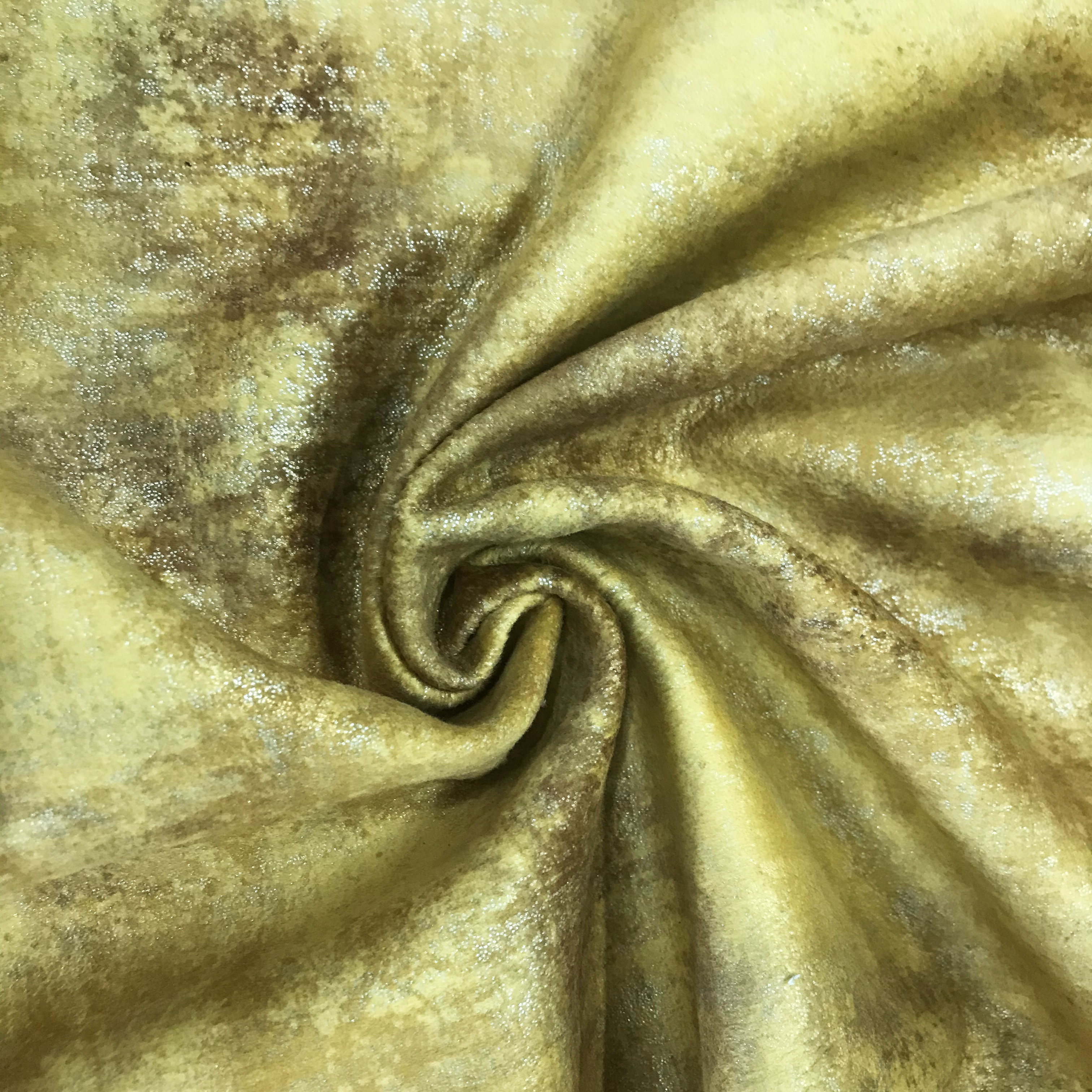 Golden pattern velvet polyester upholstery fabric used for sofa