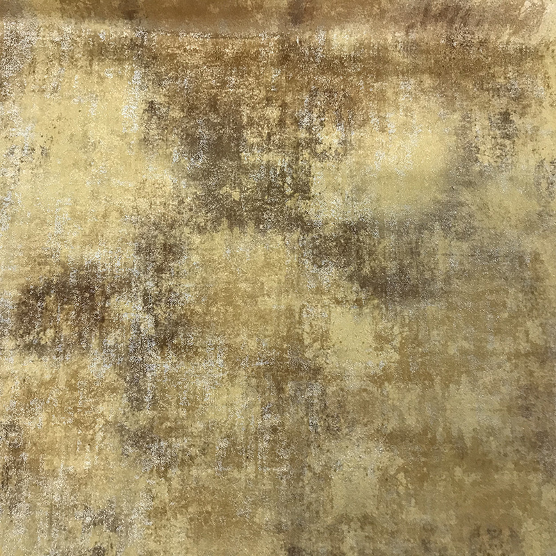 Golden pattern velvet polyester upholstery fabric used for sofa