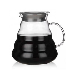 Heat Resistant Borosilicate Glass Hand Drip Coffee Pot Coffee Server Teapot Coffee Maker Teapot With Handle