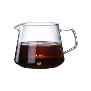 400ml Heat Resistant Borosilicate Glass Hand Drip Coffee Pot Coffee Server Coffee Maker Teapot With Handle Sharing Pot