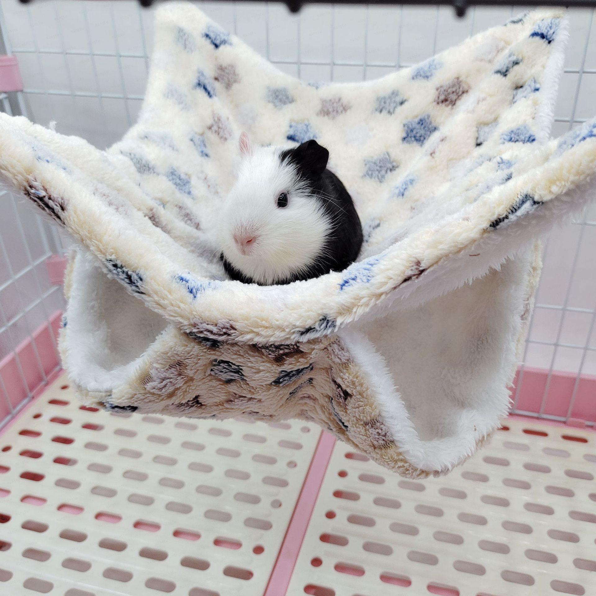 Wholesale hamster hammock honey bag glider squirrel guinea pig hanging double layer small pet warm