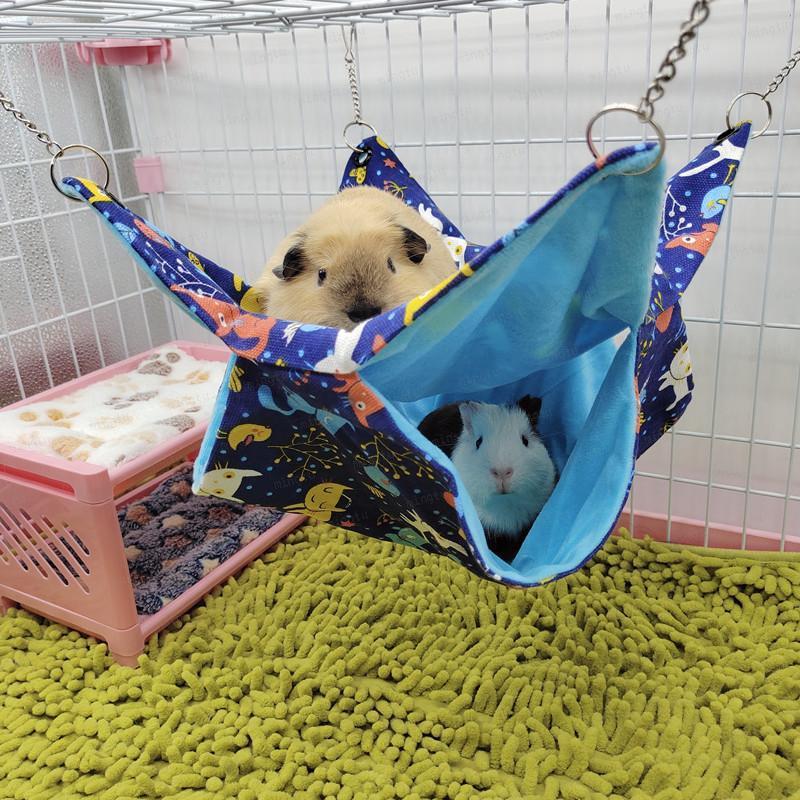 Honey bag shrew double-layer canvas hammock anti-bite chain small pet summer hanging squirrel sleeping