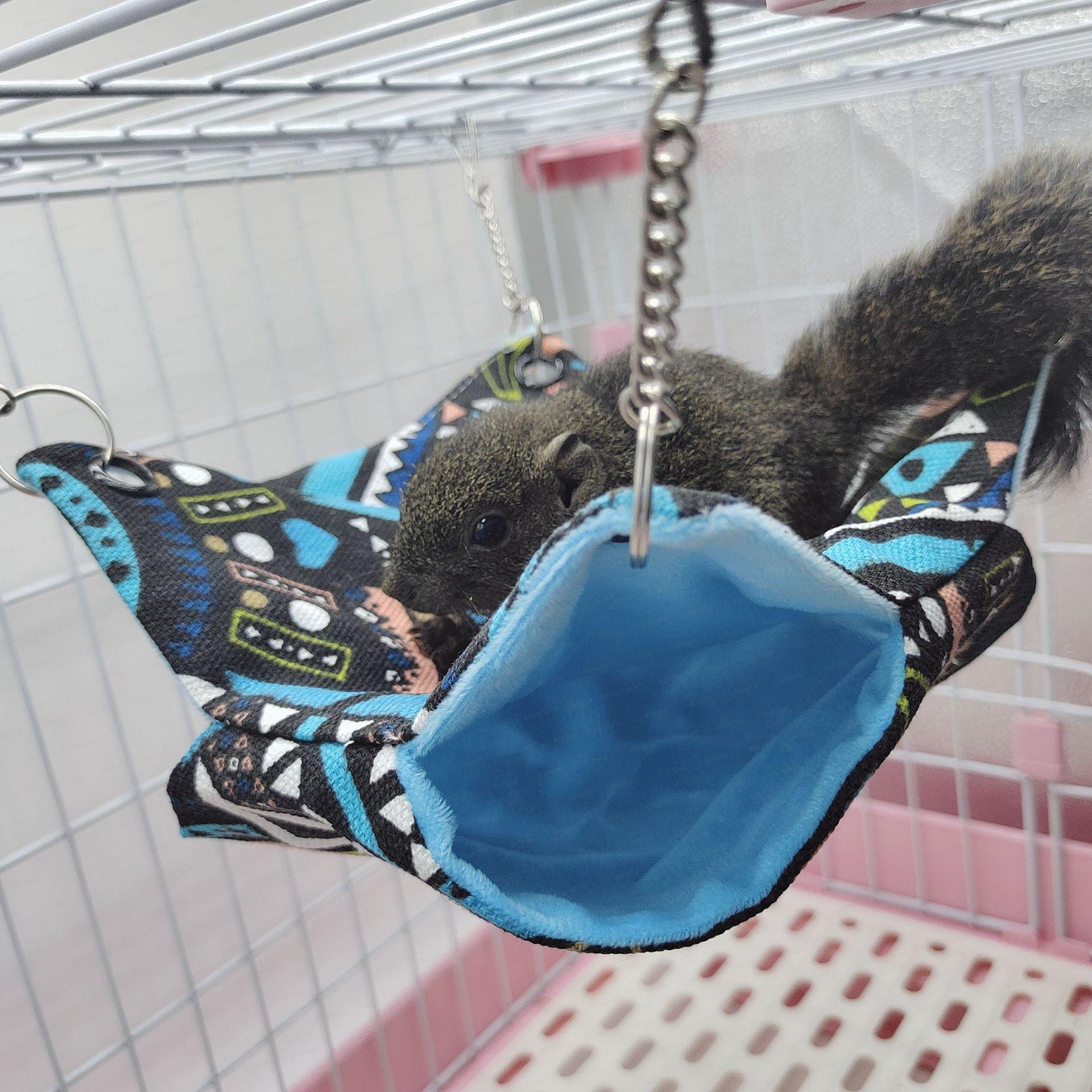 Honey bag shrew double-layer canvas hammock anti-bite chain small pet summer hanging squirrel sleeping